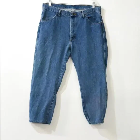 Rustler Jeans Rustler Mens Blue Denim Jeans Solid Pockets